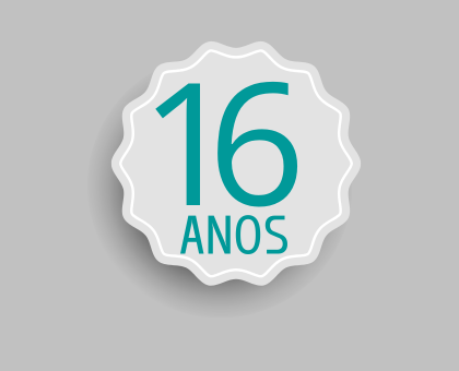 Selo 16 anos da Clínica Núcleo Mater